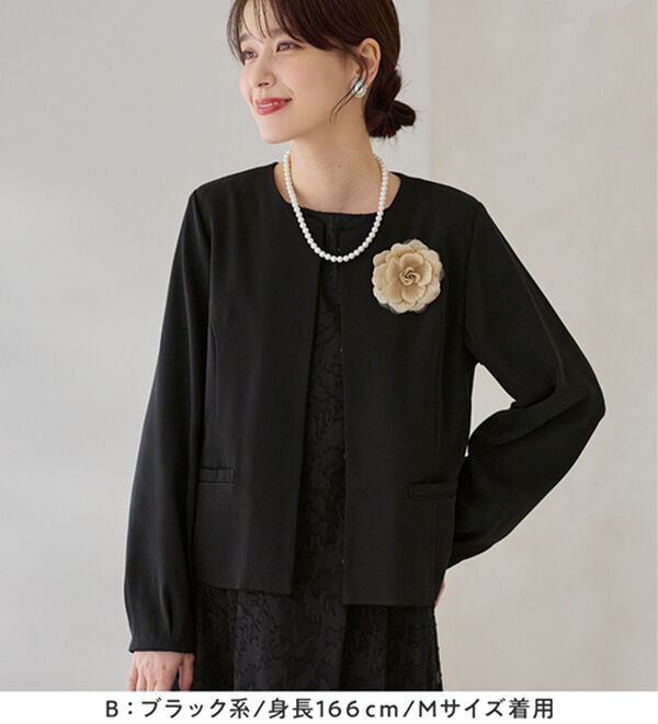 Viola e Viola（ヴィオラ エ ヴィオラ）の「【２点セット】選べる！華やかワンピースアンサンブルスーツ（ワンピースセットスーツ）」｜詳細画像