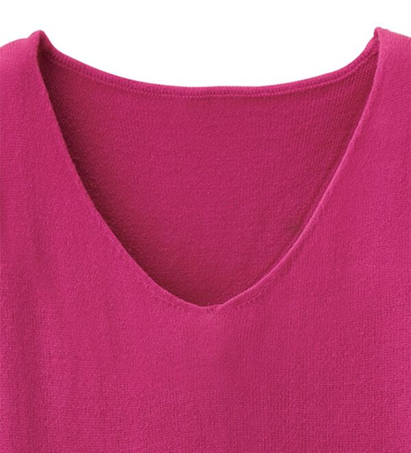 RANAN（ラナン）の「カシミヤタッチニットチュニックワンピース（チュニック）」｜詳細画像