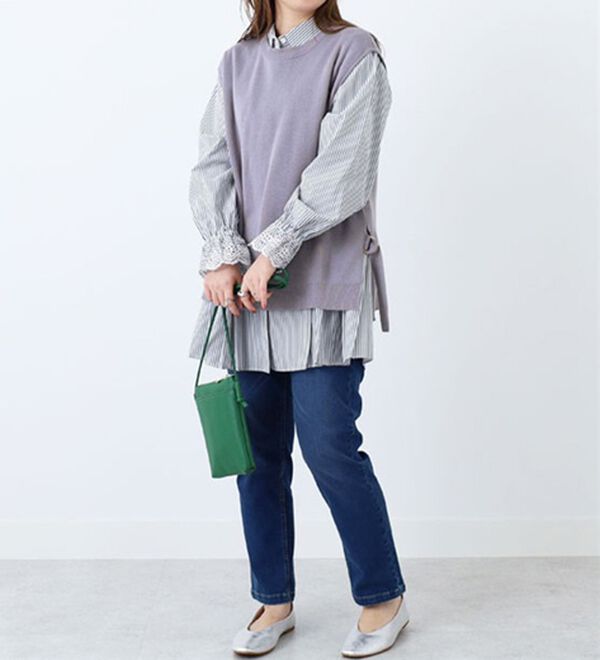 BELLUNA（ベルーナ）の「Ｄカン使いニットベスト（ベスト）」｜詳細画像