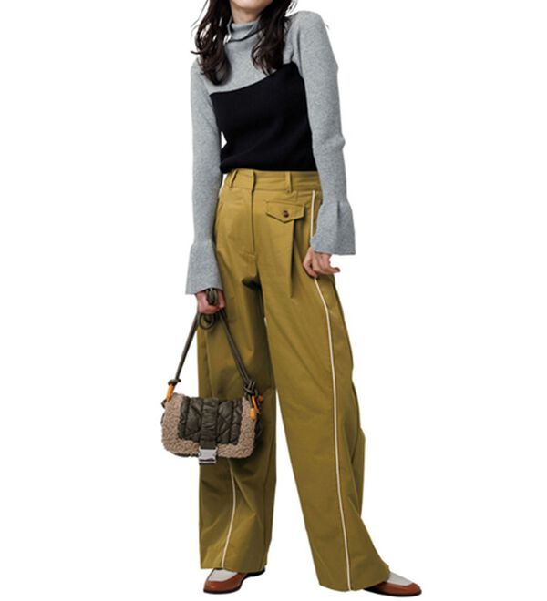 RANAN（ラナン）の「＜ムースタッチ＞洗える！バイカラータートルリブニット（ニット・セーター）」｜詳細画像