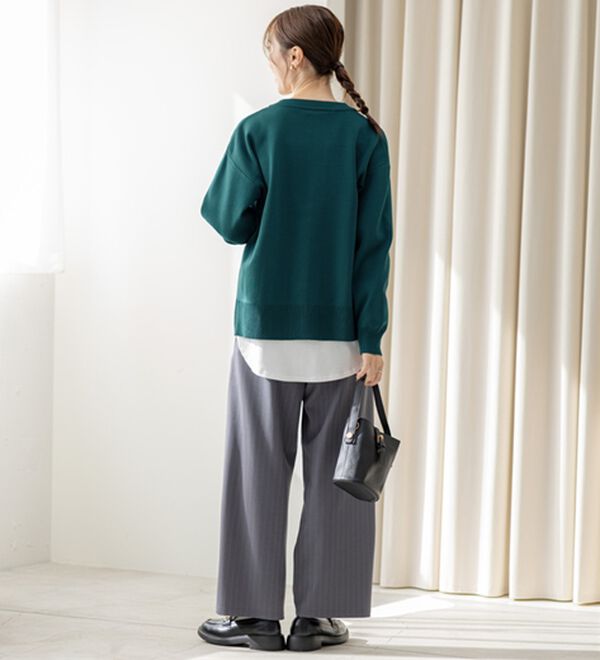 BELLUNA（ベルーナ）の「《快適Ｌａｂ．》洗える！軽い！配色使いニットカーディガン（ニットカーディガン）」｜詳細画像