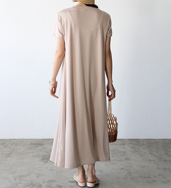 GeeRA（ジーラ）の「【接触冷感】フレアーシルエットロングワンピース（ロングワンピース）」｜詳細画像