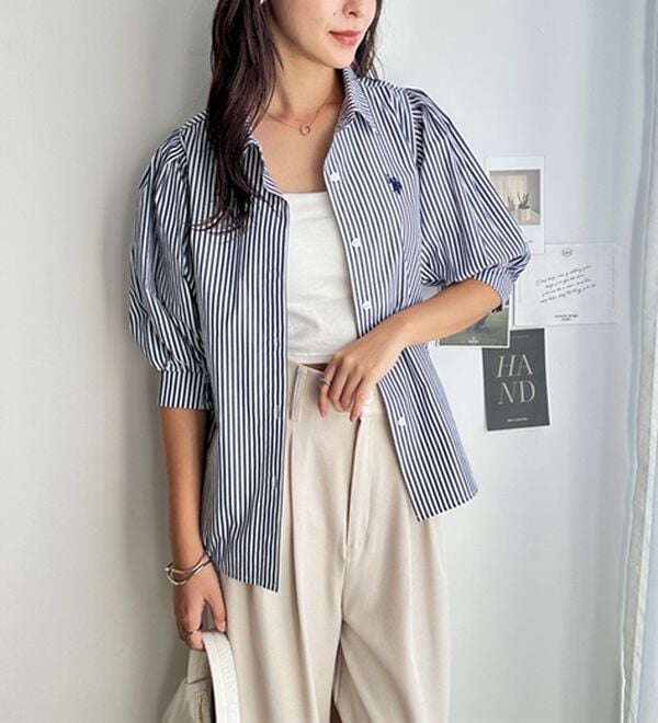 GeeRA（ジーラ）の「【Ｕ．Ｓ．　ＰＯＬＯ　ＡＳＳＮ．】ボリューム袖シャツブラウス（ブラウス）」｜詳細画像