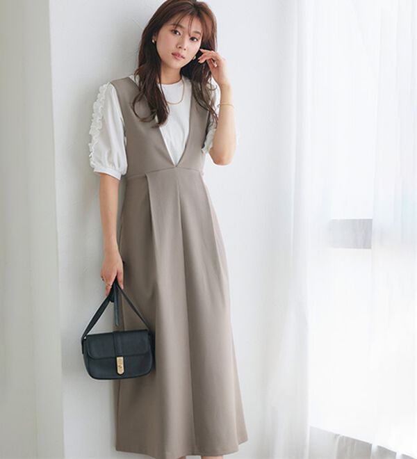 Pierrot（ピエロ）の「ウエストマークジャンパースカート（ジャンパースカート）」｜詳細画像