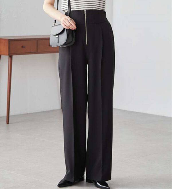 RANAN（ラナン）の「ハイウエストジップワイドパンツ（ワイドパンツ・ガウチョ）」｜詳細画像