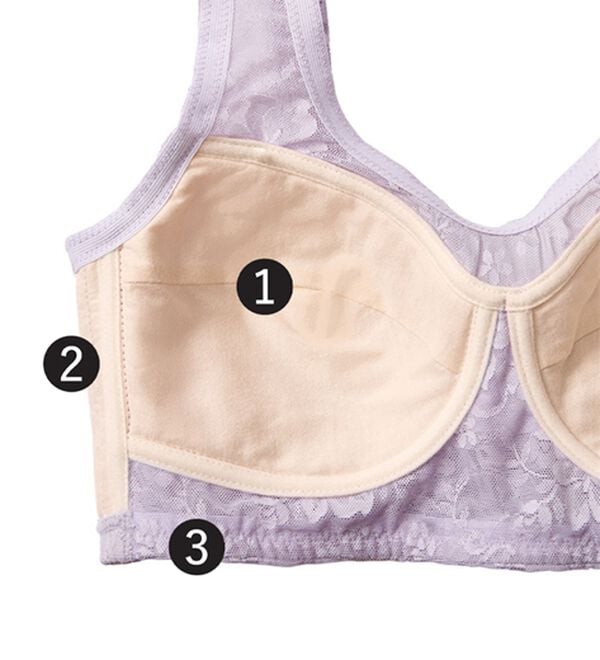 「【３色組】グラマーさんの肩らくコンフォートブラ（ブラジャー）」｜詳細画像