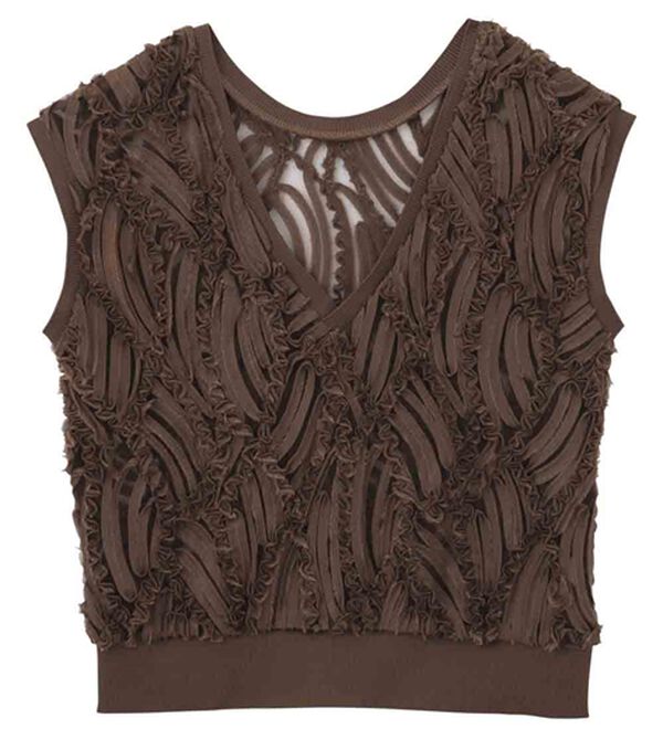 前後2WAY】シアー刺しゅうベスト - ベルーナ【公式】