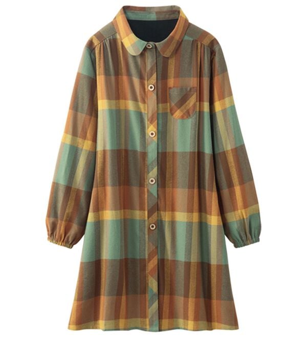 「裏フリースほっこりかっぽうチュニック（チュニック）」｜詳細画像