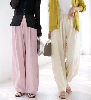 BELLUNA（ベルーナ）の「さらっと肌離れ！ひんやりカーブパンツ（ワイドパンツ・ガウチョ）」｜詳細画像