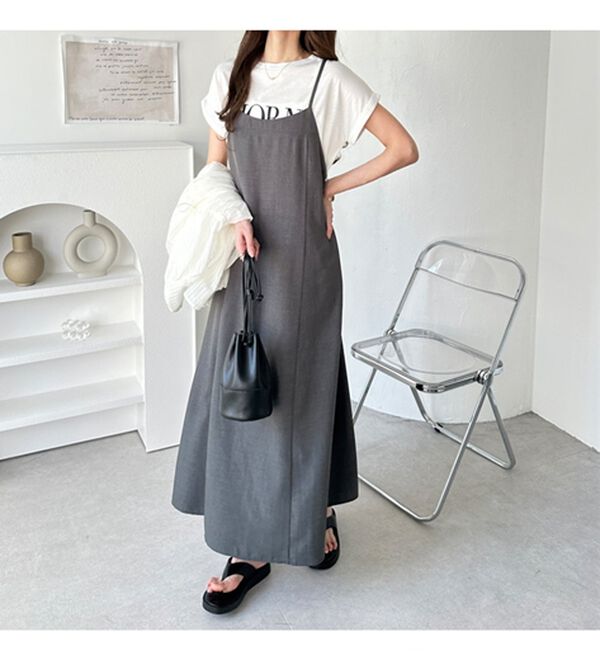 GeeRA（ジーラ）の「リネンライクロングキャミワンピース（その他ワンピース）」｜詳細画像