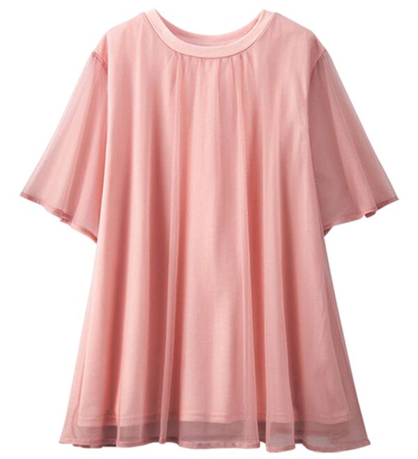 BELLUNA（ベルーナ）の「ふわり涼やか！チュール重ねチュニック（チュニック）」｜詳細画像