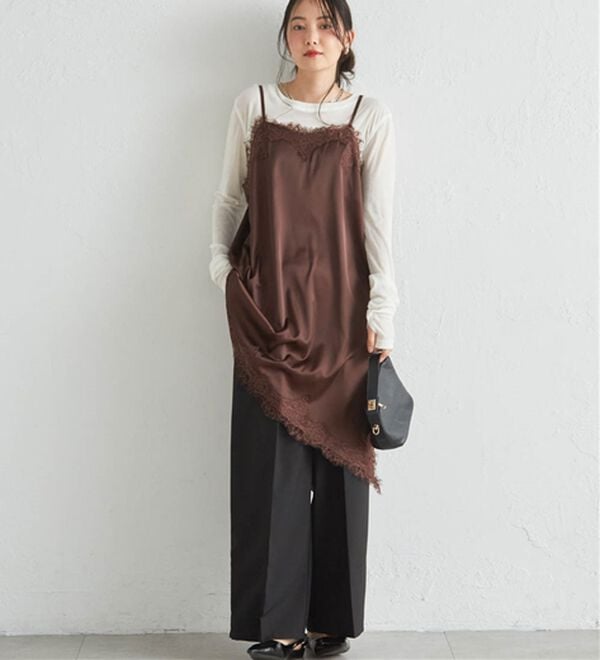 RANAN（ラナン）の「アシメレースサテンチュニック（チュニック）」｜詳細画像