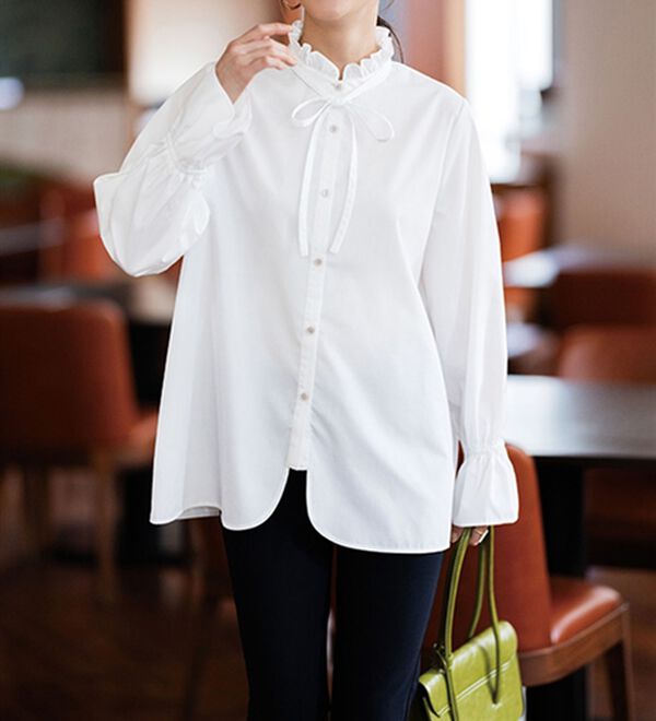 プチフリルリボン付きブラウス - ベルーナ【公式】