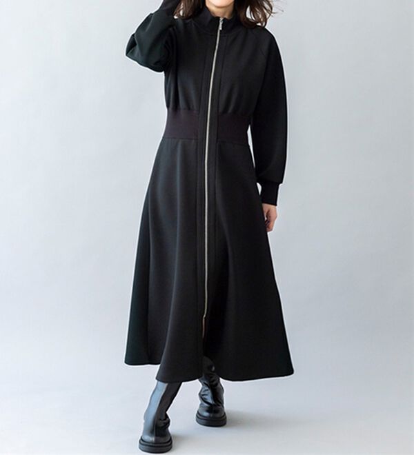 BELLUNA（ベルーナ）の「【ＳＭＡＲＴ　ＥＣＯ　ＪＥＲＳＥＹ】リブ切替ワンピース（ロングワンピース）」｜詳細画像