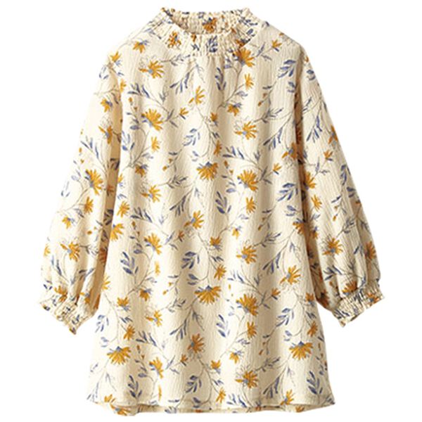 BELLUNA（ベルーナ）の「シャーリング使い楊柳素材ブラウス（ブラウス）」｜詳細画像