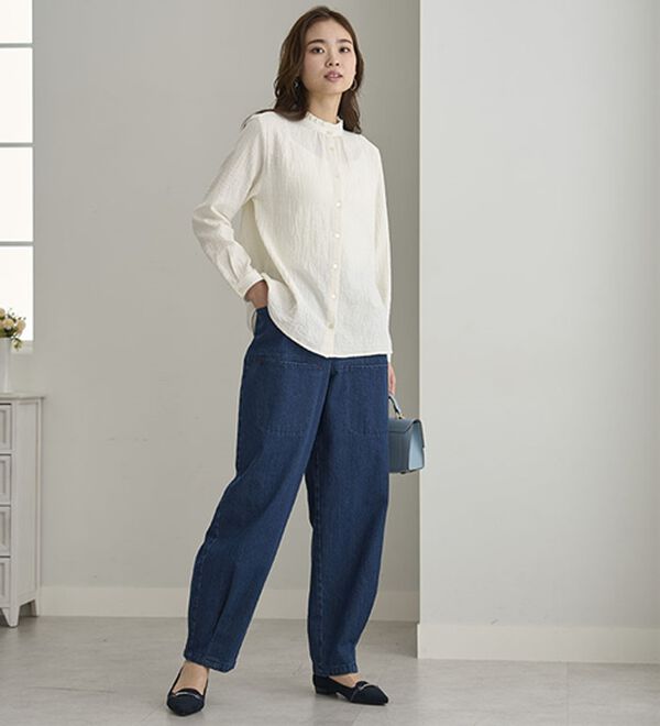 BELLUNA（ベルーナ）の「ポケットデザインコロンデニムパンツ（フルレングスパンツ）」｜詳細画像