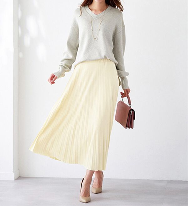 BELLUNA（ベルーナ）の「洗っても形が崩れにくい！プリーツスカート（ロングスカート）」｜詳細画像