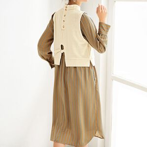 BELLUNA（ベルーナ）の「シャツデザインドッキングワンピース（ドッキングワンピース）」｜詳細画像