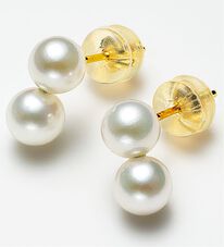 ルフラン（ルフラン）の「１８金ツインあこやパールピアス（イヤリング・ピアス）」