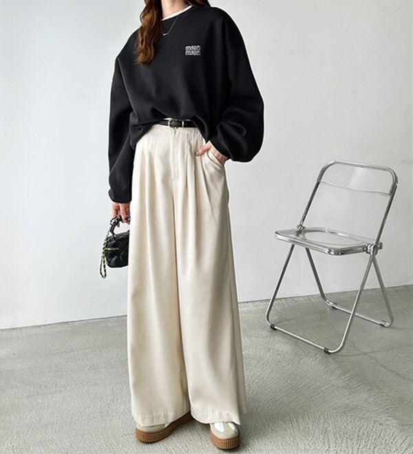 GeeRA（ジーラ）の「３タックワイドパンツ（フルレングスパンツ）」｜詳細画像