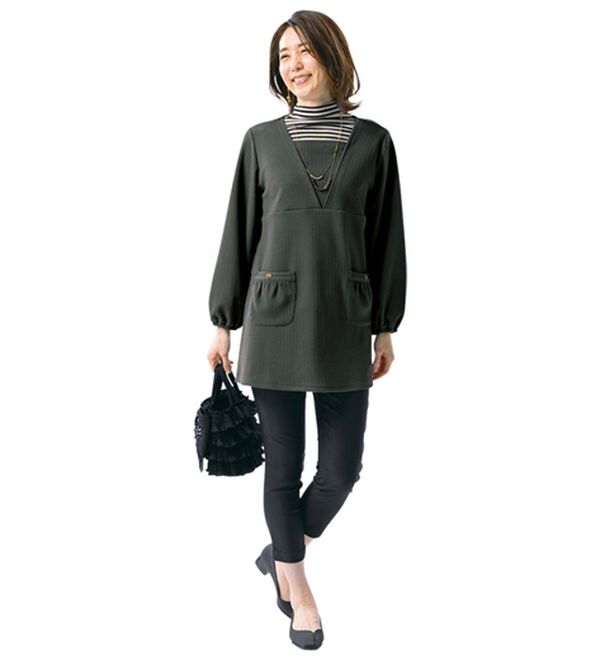 ルフラン（ルフラン）の「【３色組】デザイン違いのかっぽうチュニック＜フルーツ・パイ＞（チュニック）」｜詳細画像