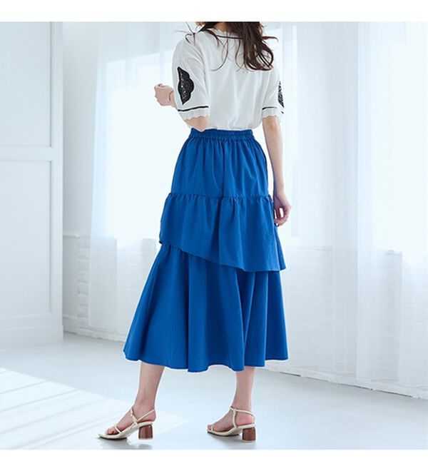 RANAN（ラナン）の「ひんやり！ランダムティアードスカート（ロングスカート）」｜詳細画像