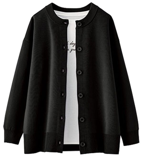 BELLUNA（ベルーナ）の「カーディガン＆ロゴＴセット（アンサンブル）」｜詳細画像