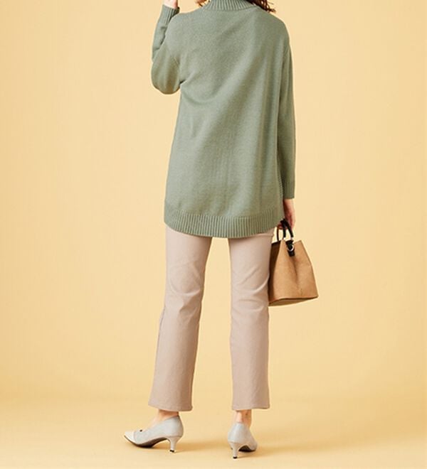 BELLUNA（ベルーナ）の「パッチワーク調ケーブルニットチュニック（チュニック）」｜詳細画像