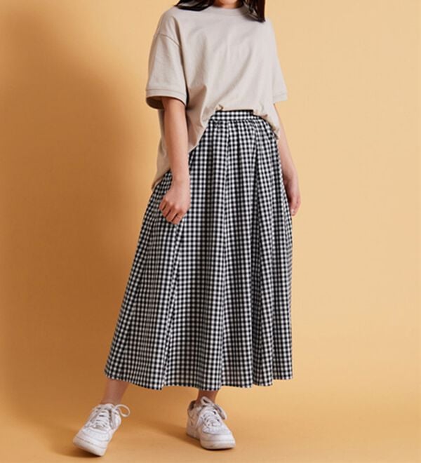 BELLUNA（ベルーナ）の「ふんわり切替フレアースカート（ロングスカート）」｜詳細画像