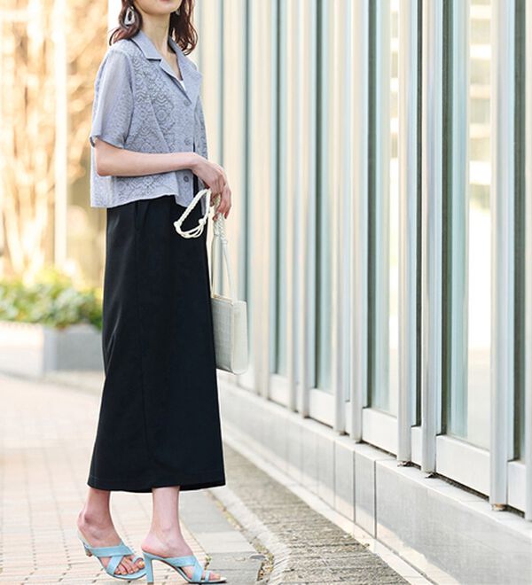 RANAN（ラナン）の「オープンカラーメッシュレースシャツ（シャツ）」｜詳細画像