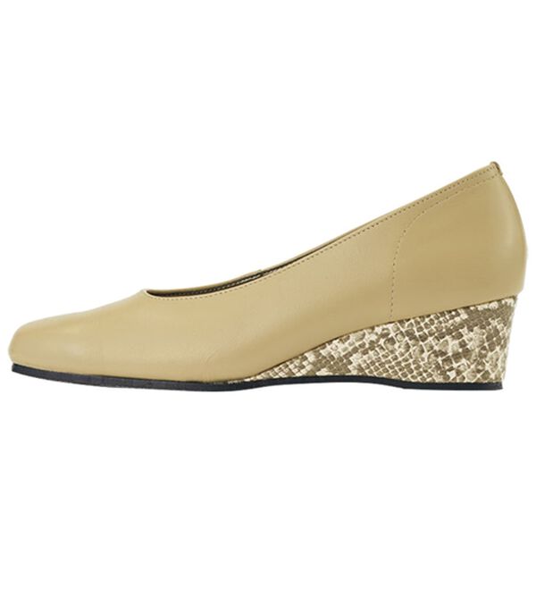 ルフラン（ルフラン）の「４Ｅ牛革お洒落ウェッジパンプス（パンプス）」｜詳細画像