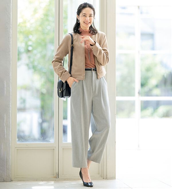 ルフラン（ルフラン）の「【３本組】カーブが決め手！裾ダーツパンツ（フルレングスパンツ）」｜詳細画像