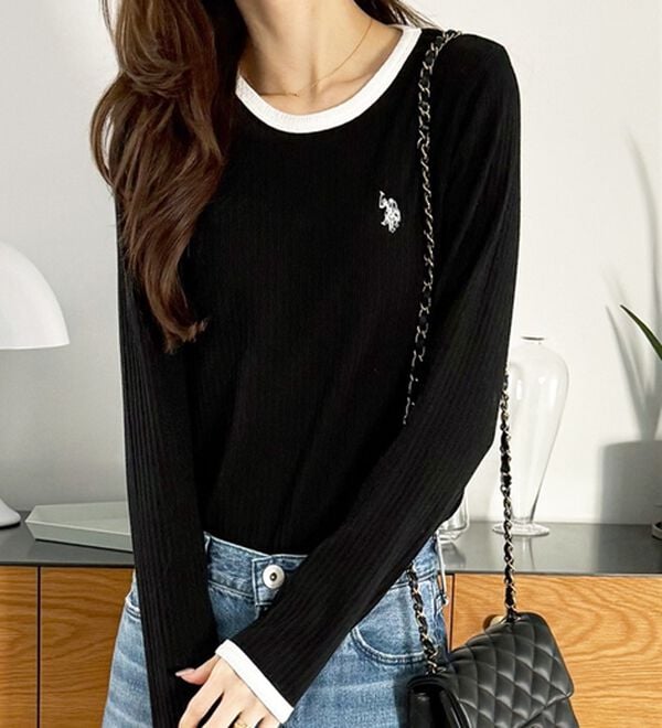 GeeRA（ジーラ）の「【U.S. POLO ASSN.】配色デザインリブロンT（カットソー）」｜詳細画像