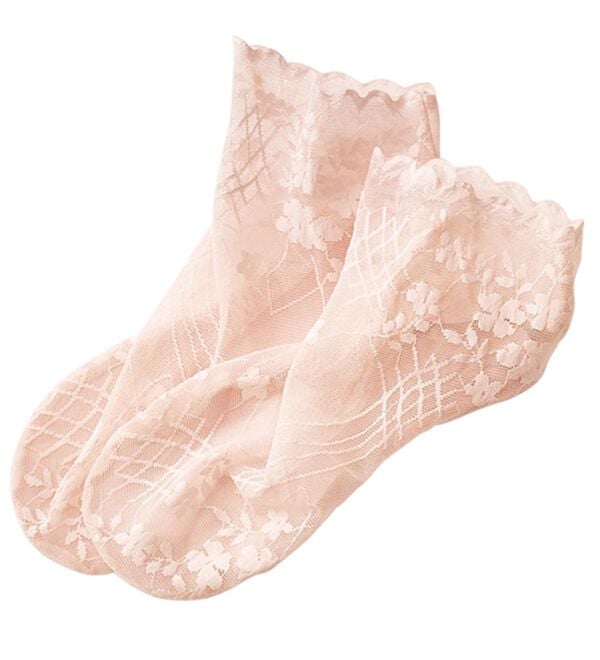 LAVIENNE（ラヴィエンヌ）の「【４足組】涼やかレースソックス（靴下・ストッキング）」｜詳細画像