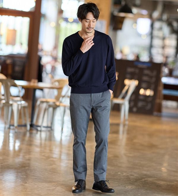 REMEN'S（リメンズ）の「【洗える】やわらかタッチＶネックセーター（メンズニット・セーター）」｜詳細画像