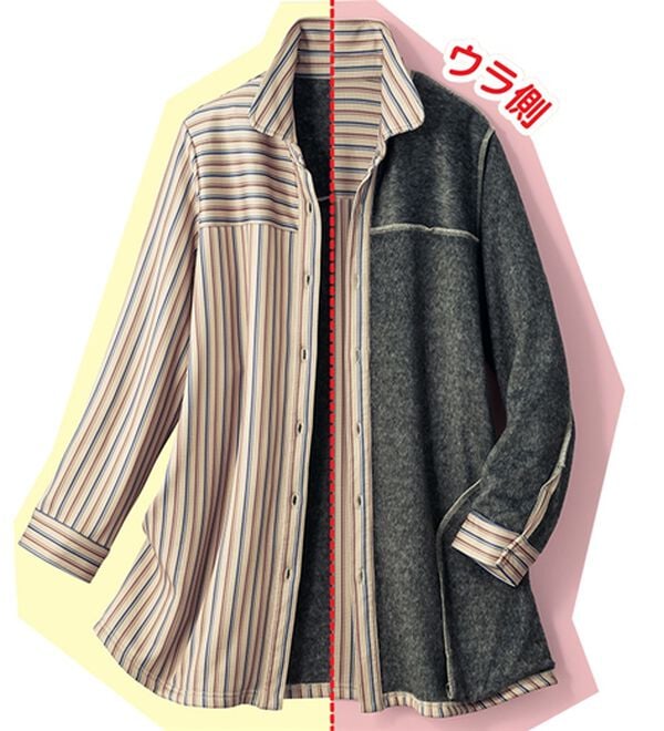 ルフラン（ルフラン）の「【３色組】こっそりぽかぽか裏シャギーオーバーシャツ（シャツ）」｜詳細画像