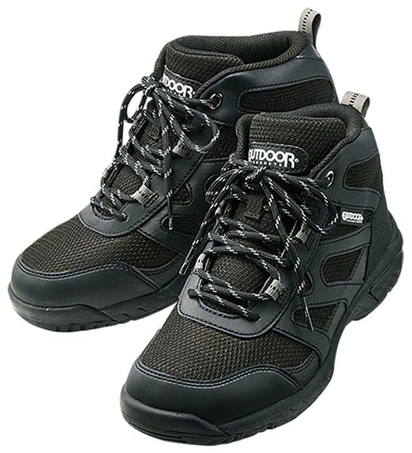 BELLUNA（ベルーナ）の「アサヒ＜アウトドアプロダクツ＞ハイカット防水滑りにくいスニーカー（スニーカー）」｜ブラック