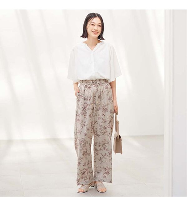 Viola e Viola（ヴィオラ エ ヴィオラ）の「大花大人プリントイージーパンツ（その他パンツ）」｜詳細画像