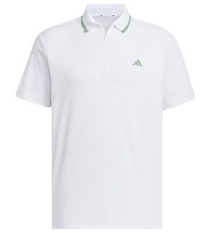 「＜ａｄｉｄａｓ＞アディゼロ　ツイストニット半袖ジップポロ（メンズポロシャツ）」｜ホワイト