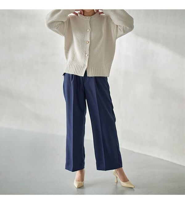 RANAN（ラナン）の「ボタンデザインハイウエストワイドパンツ（フルレングスパンツ）」｜詳細画像