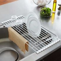 iellio（イエリオ）の「タワー　折り畳み水切りラック　Ｌ＜ｔｏｗｅｒ　山崎実業　キッチン収納　水切りトレー　水切りトレイ　水切りカゴ＞（水まわり・コンロまわり用品）」