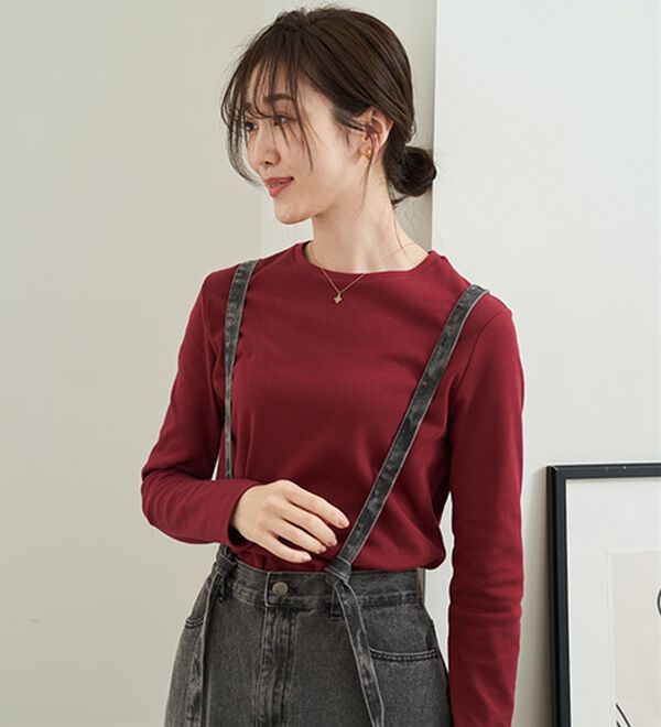 BELLUNA（ベルーナ）の「《ＨｕｇＲｅａｍコットン》オーガニックコットン１００％プルオーバー（Tシャツ）」｜詳細画像