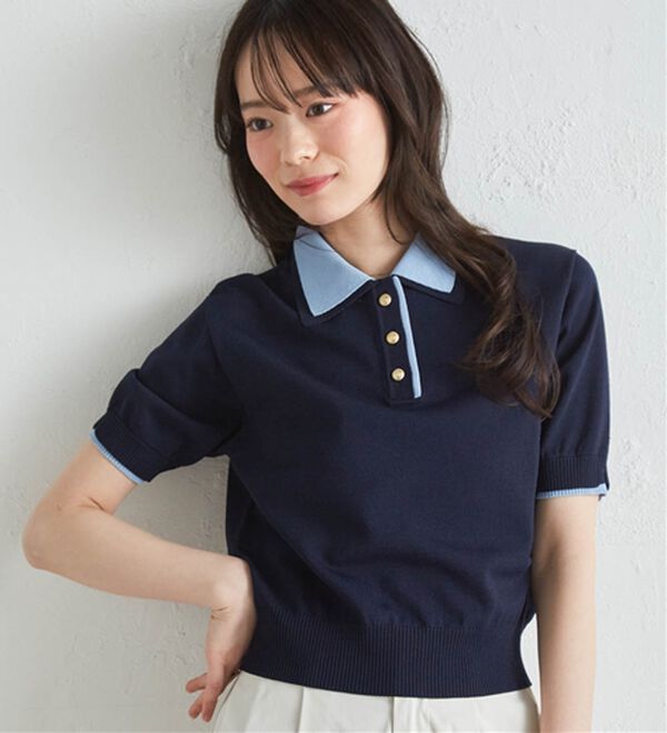 RANAN（ラナン）の「ダブルカラーポロニット（ニット・セーター）」｜詳細画像
