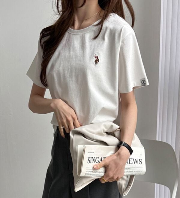 GeeRA（ジーラ）の「【ＵＳ．ＰＯＬＯ．ＡＳＳＮ】接触冷感ワンポイント刺繍Ｔシャツ（Tシャツ）」｜詳細画像