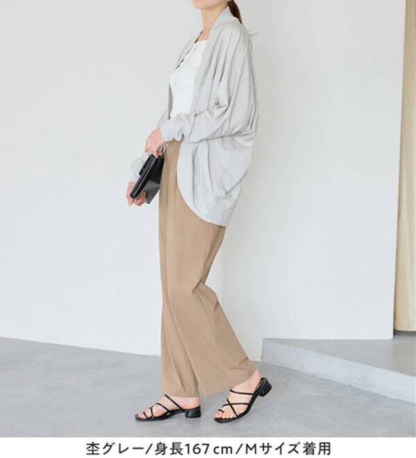 Viola e Viola（ヴィオラ エ ヴィオラ）の「【５つの機能付】ＵＶ対策に！ひんやり　ゆるドルマンカーディガン（ニットカーディガン）」｜詳細画像