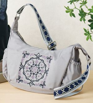 「ペイズリー刺繍のショルダーバッグ（ショルダーバッグ）」｜グレー