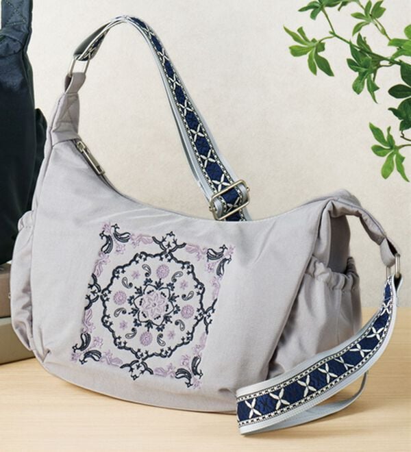「ペイズリー刺繍のショルダーバッグ（ショルダーバッグ）」｜グレー
