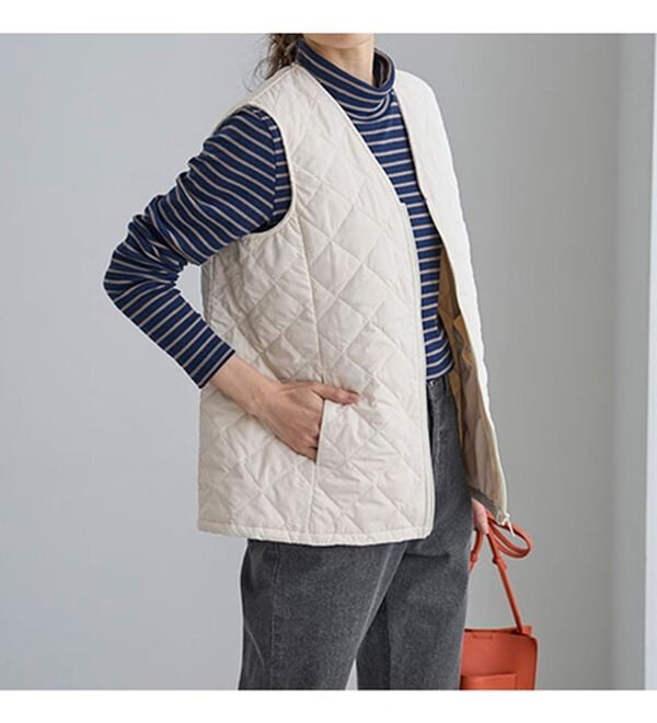 BELLUNA（ベルーナ）の「【マジ軽ウォーム】蓄熱保温キルトベスト（ポーチ付）（ベスト）」｜詳細画像