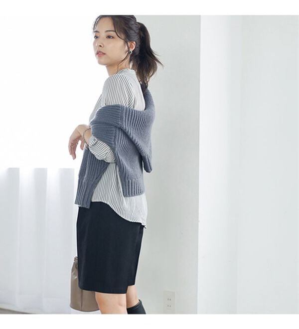 GeeRA（ジーラ）の「シルエットきれい！上品7分袖デザインブラウス（ブラウス）」｜詳細画像