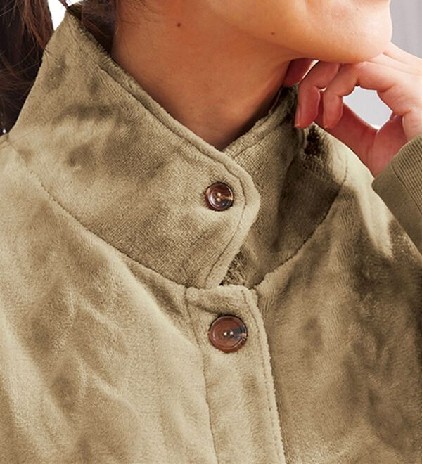 LAVIENNE（ラヴィエンヌ）の「ケーブルフリースジャケットパジャマ（パジャマ・ルームウェア）」｜詳細画像